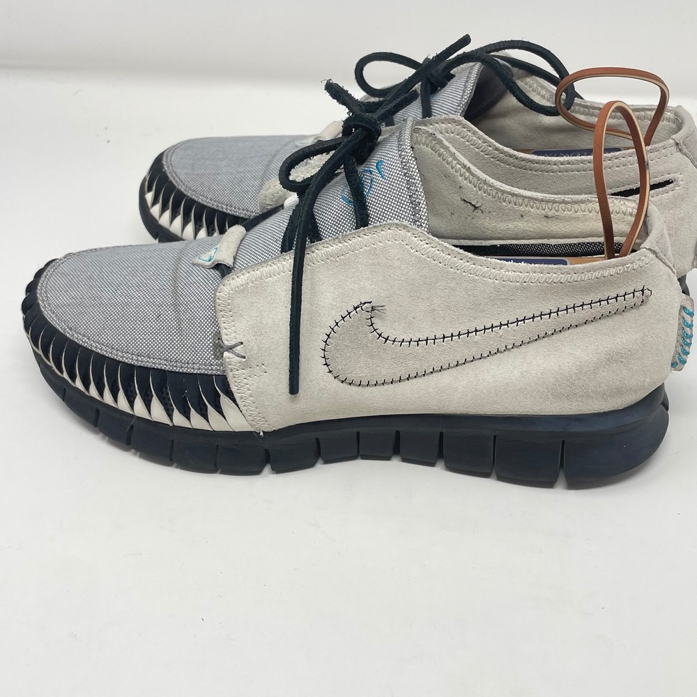 Nike Free OG 14 Woven Light Bone Black Mens Running Shoes 623998-100 Size 9 - Picture 5 of 8
